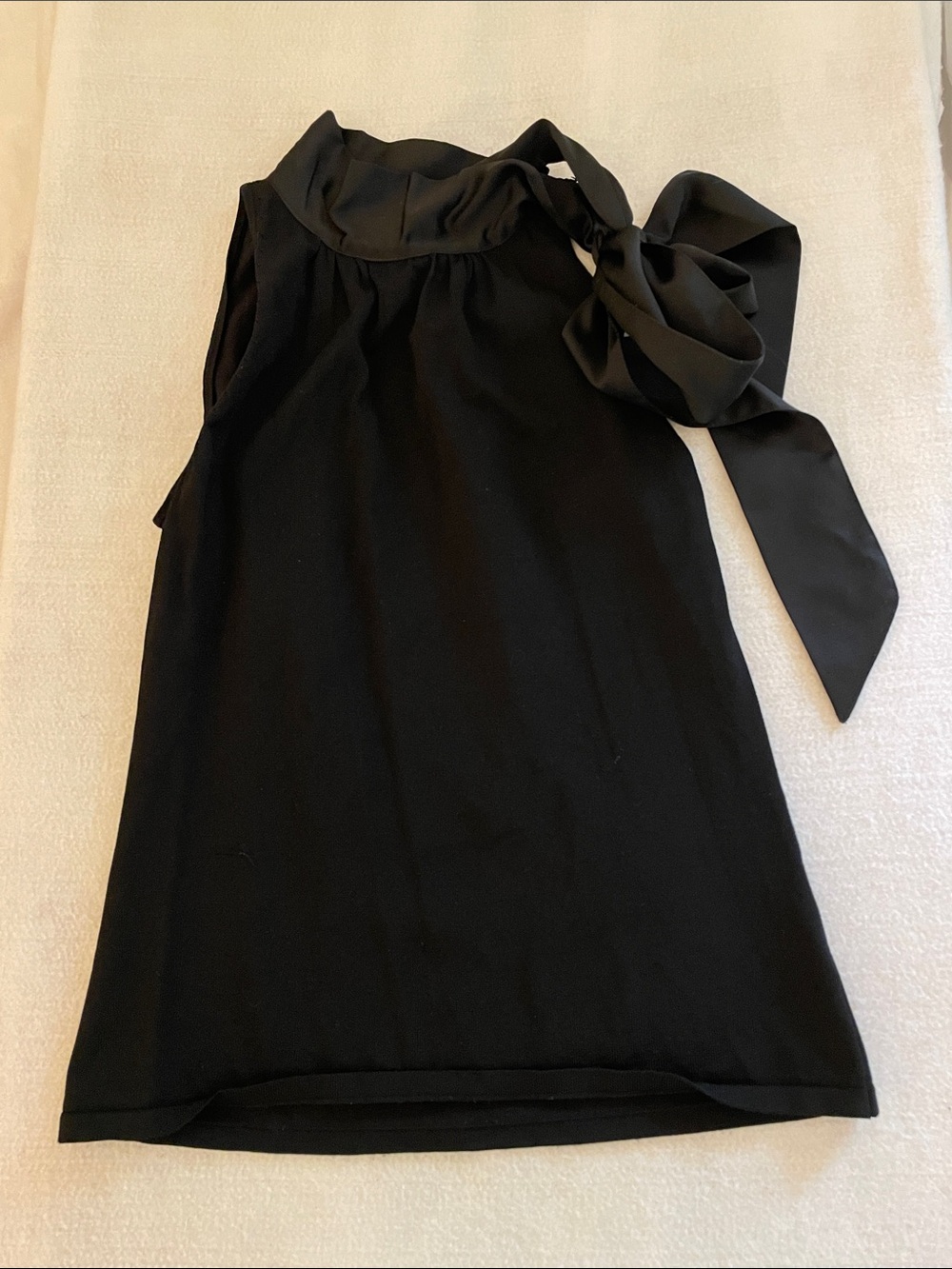 White House Black Market Black Tie-Neck Sleeveless Camisole